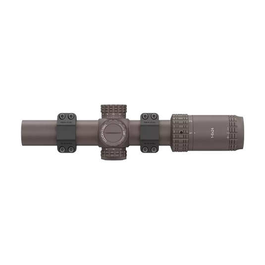 S6 1–6x24 LPVO SFP Burnt Brown Rifle Scope with 1-Piece High Picatinny AR Mount (OPSL123)