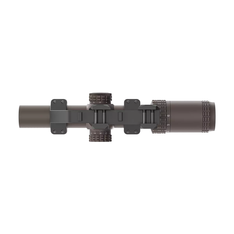 Load image into Gallery viewer, S6 1–6x24 LPVO SFP Burnt Brown Rifle Scope with 1-Piece High Picatinny AR Mount (OPSL123)
