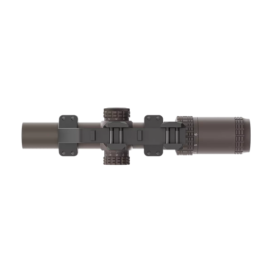 S6 1–6x24 LPVO SFP Burnt Brown Rifle Scope with 1-Piece High Picatinny AR Mount (OPSL123)