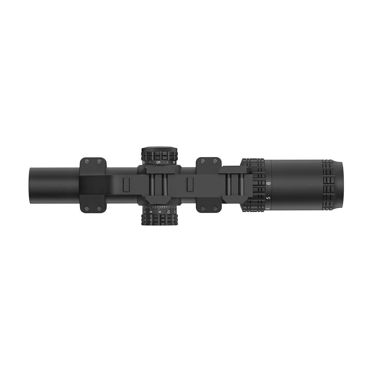 S6 1-6x24i Fiber LPVO SFP Rifle Scope w/ 1-Piece Extreme High Picatinny AR Mount Kit (OPSL133)