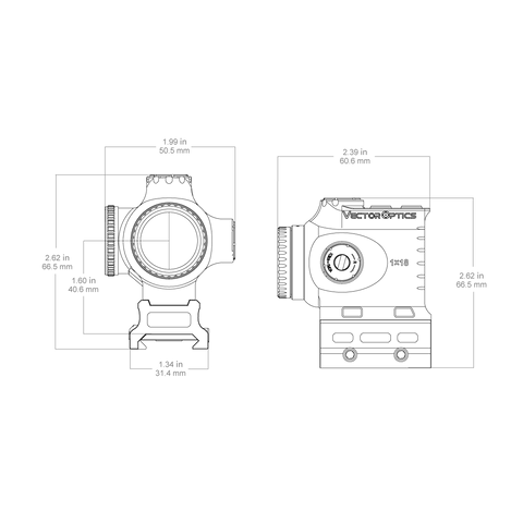 Paragon 1X18 Mini Prism Scope