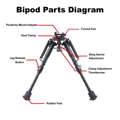 Rokstad Tactical Bipod 6-9''