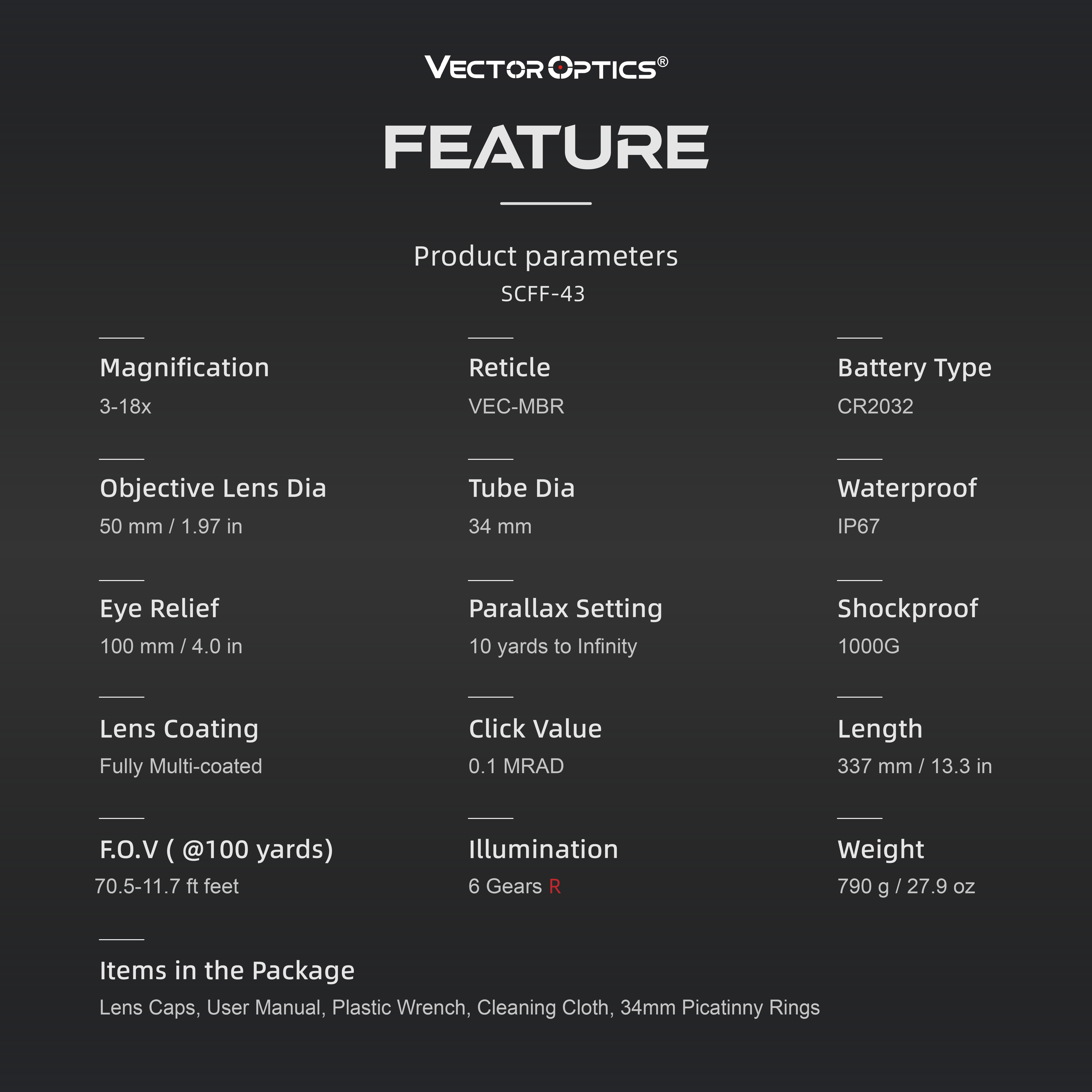 Continental x6 3-18x50 FFP FEATURE