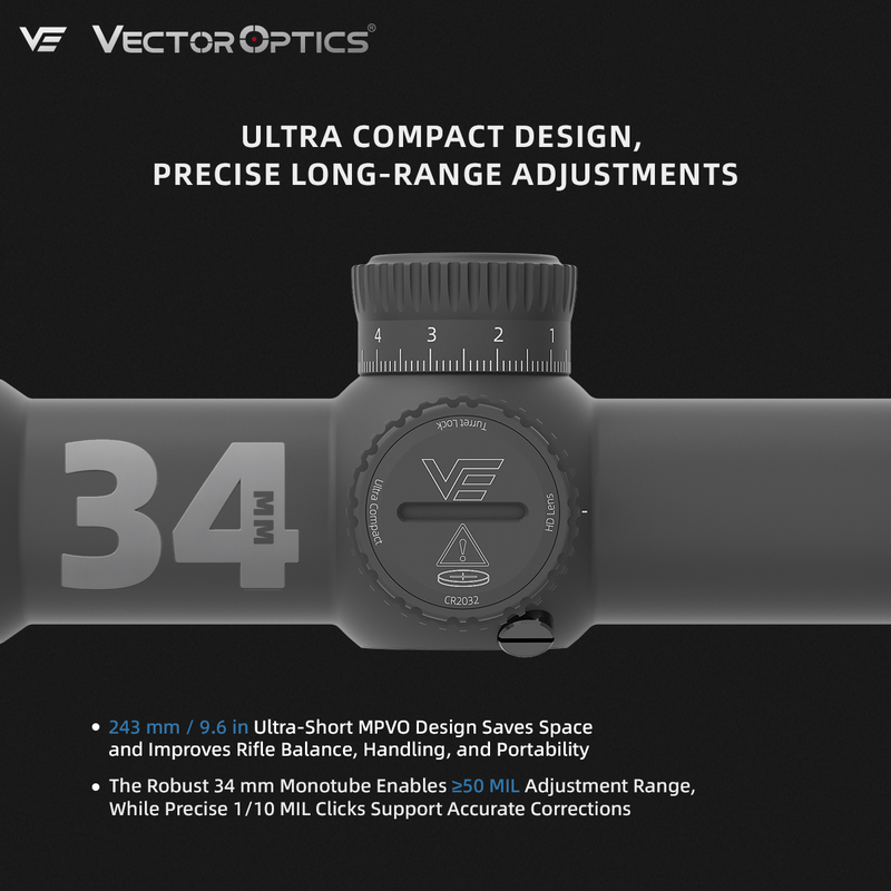 Load image into Gallery viewer, For AR-15 | Veyron GenII 2-10x32 HD CTR MPVO Rifle Scope (SCFF-83) | Target Shooting &amp; Varmint Hunting
