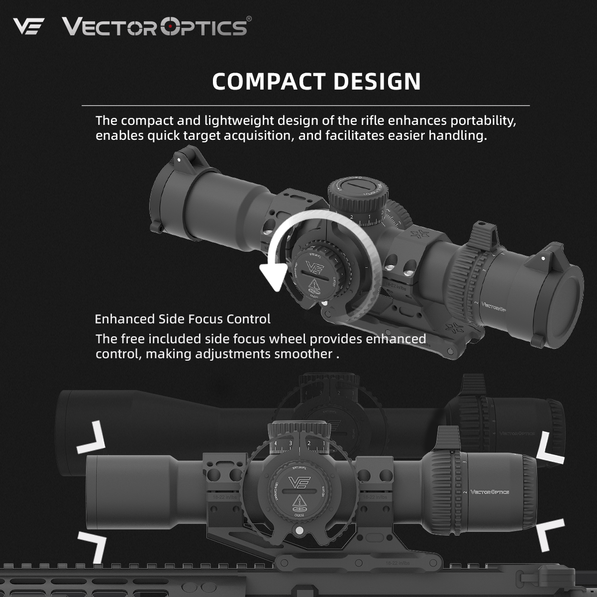 For AR-15 | Veyron GenII 2-10x32 HD CTR MPVO Rifle Scope (SCFF-83) | Target Shooting & Varmint Hunting