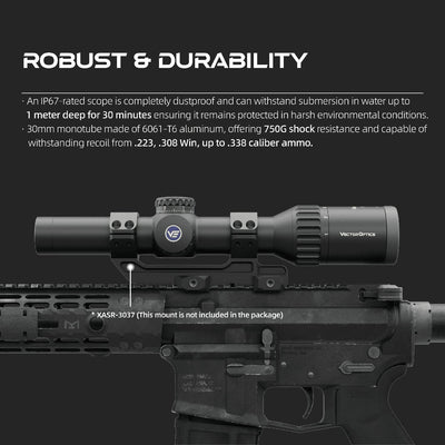 【704 Tactical】 Continental 1 - 6x24i Fiber Tactical Riflescope - Vector Optics US Online Store