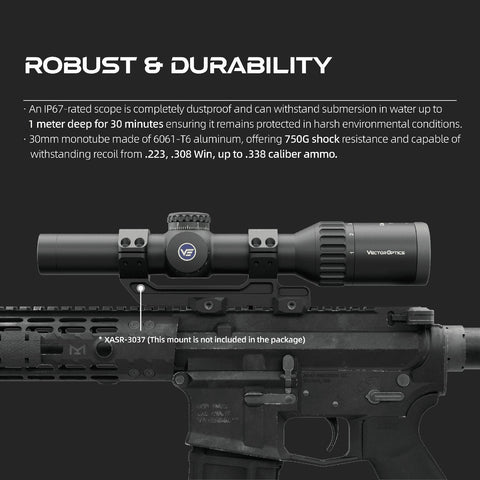 【704 Tactical】 Continental 1-6x24i Fiber Tactical Riflescope