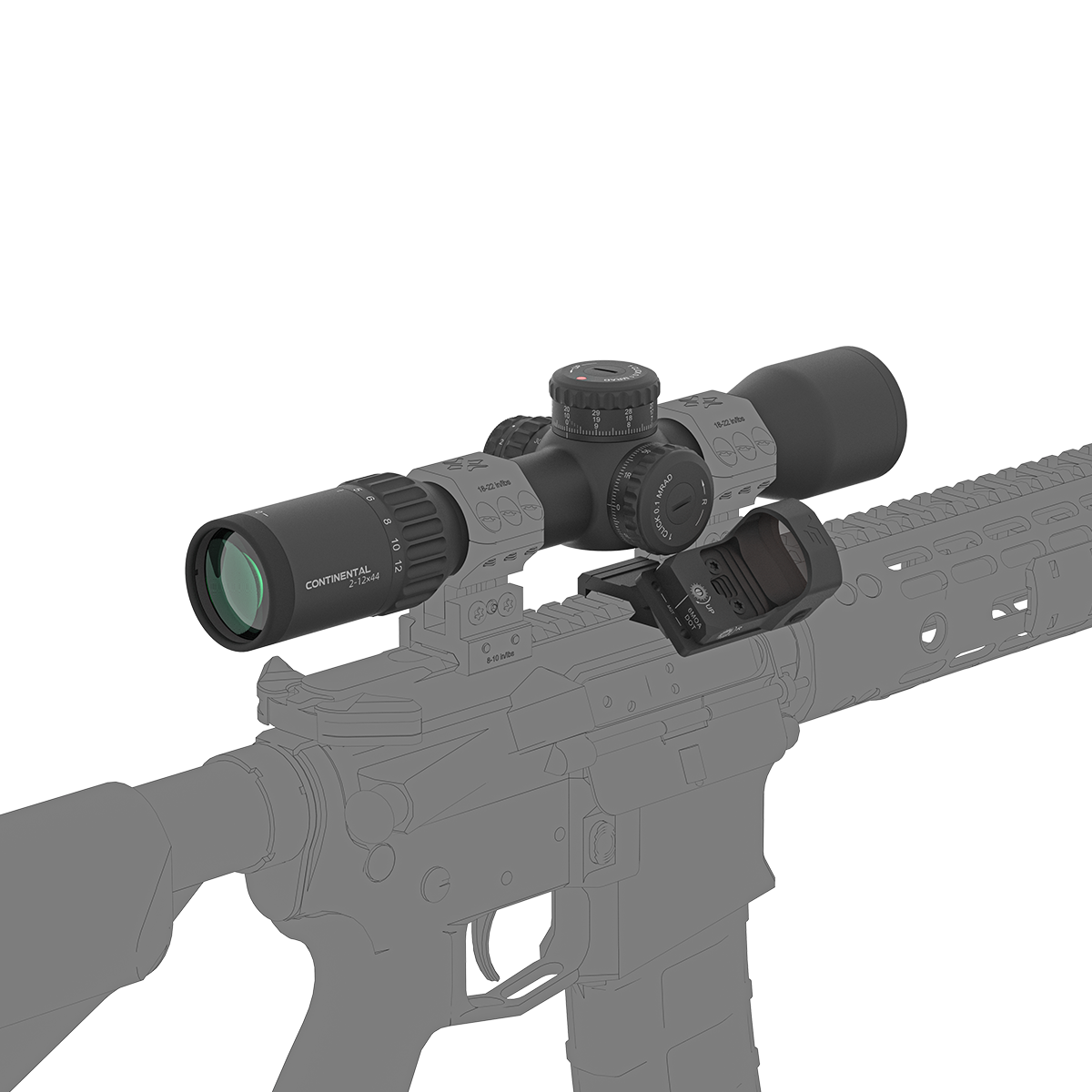 Plain Game Hunting | Continental ×6 2-12x44 MPVO DMR FFP Rifle Scope (SCFF-67&69) | Hot MPVO