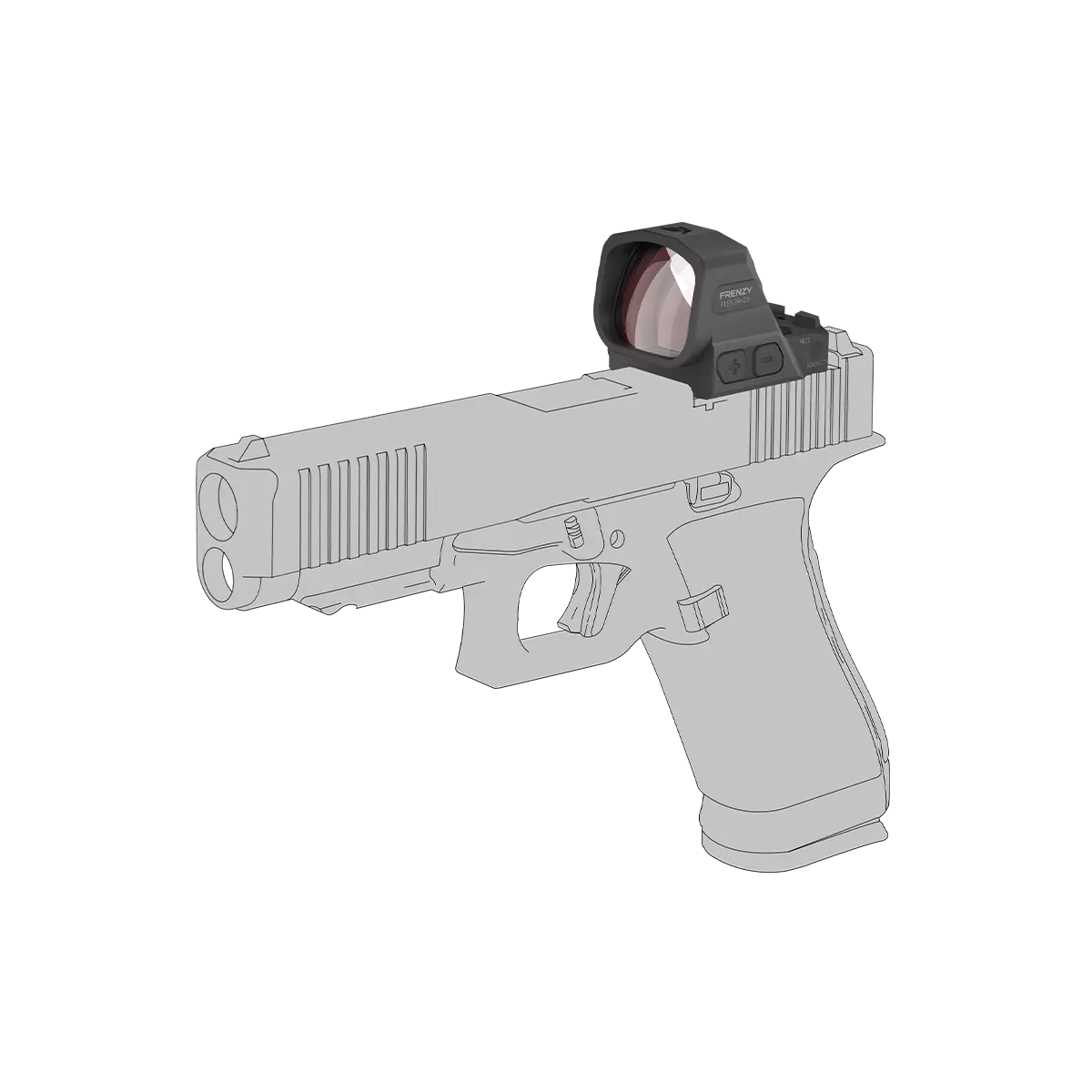 For GLOCK® 43X/48 | Frenzy FLEX 24x29 Large Window CDT 2&6MOA MGT Red Dot Sight (SCRD-C77) | IPSC & USPSA