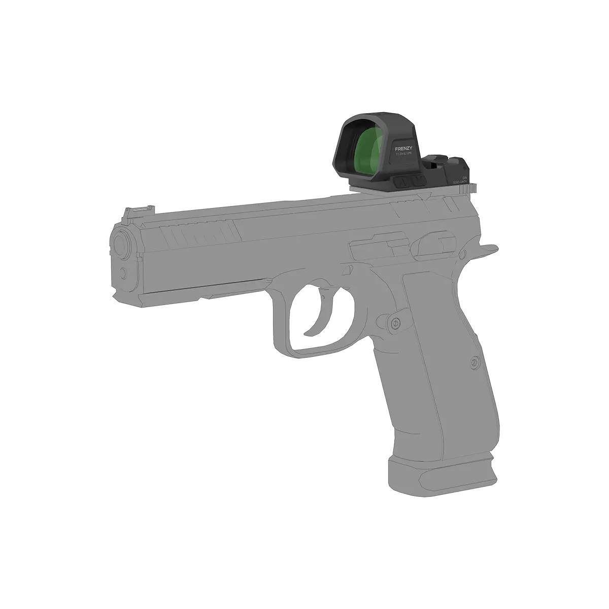 Multi-Reticle Green Dot | Frenzy F3 26x32 6MOA IPSC GMR Green Dot Sight (SCRD-GM79) | for Glock® 17/19