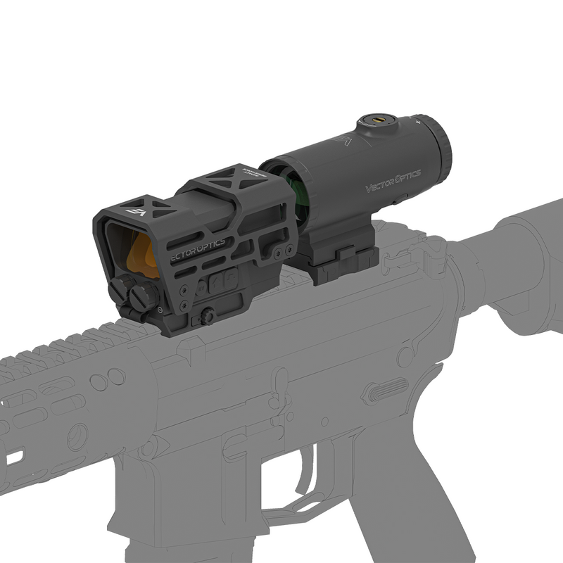 Load image into Gallery viewer, Frenzy Plus 31x26 MRT 3MOA Red Dot + Paragon 5x30 Magnifier
