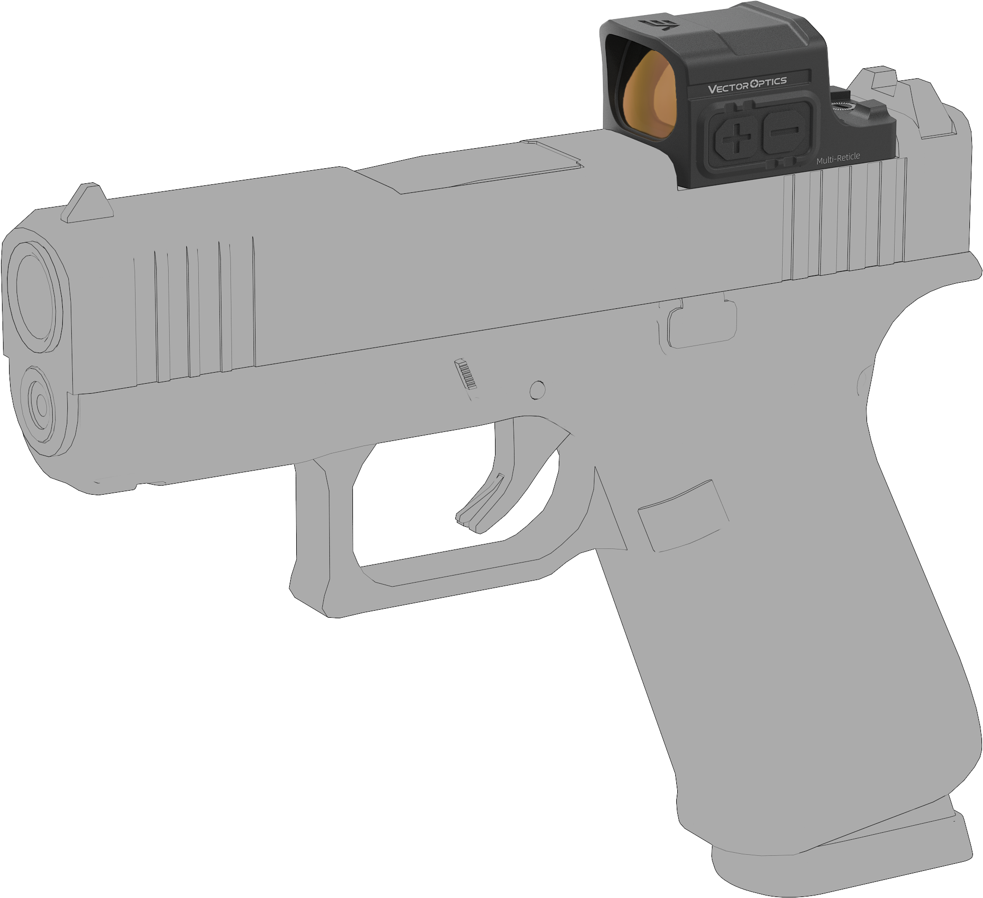 Aspheric Lens | Frenzy FA 1x17x20 MRT Red Dot Sight EDC (SCRD-M68) | for Glock® 43X/48