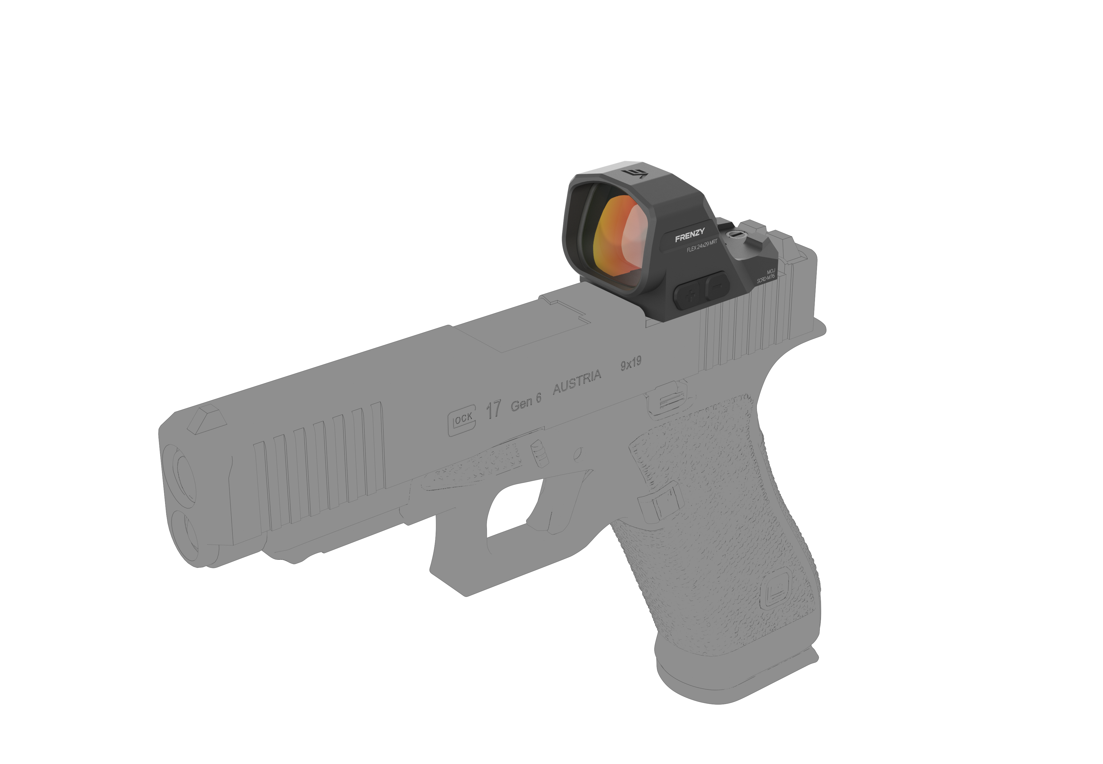 For USPSA Shooting | Frenzy FLEX 24x29 MRT Red Dot Sight (SCRD-M76) for PCC | Multi-Reticle