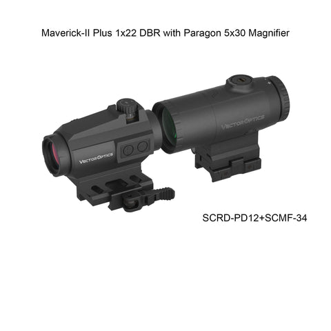 Maverick-II Plus 1x22 Red Dot Sight Double Reticle / Solar Power