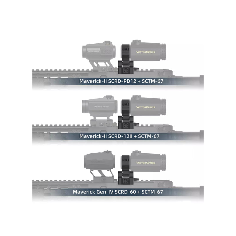 Load image into Gallery viewer, 30mm Flip to Side Quick Release Picatinny Mount Ring (SCTM-67)
