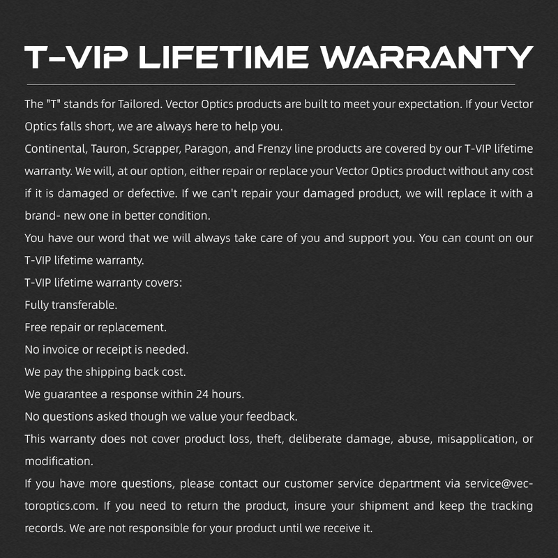 Load image into Gallery viewer, T-VIP Lifetime Warranty
