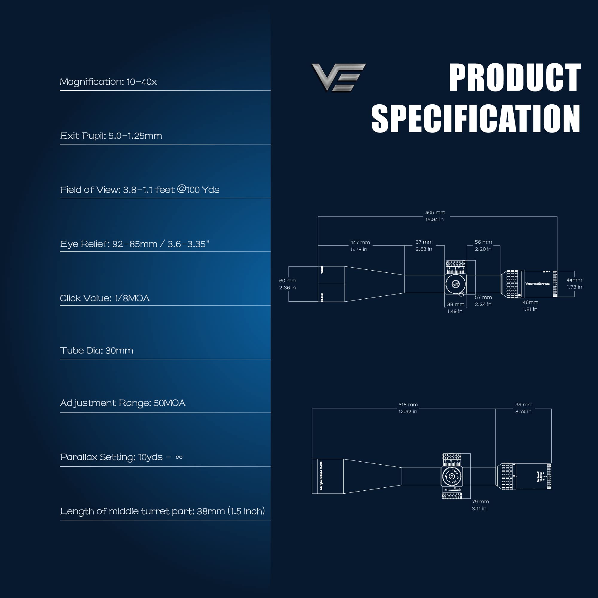 Sentinel-X 10-40x50 - Vector Optics Online Store