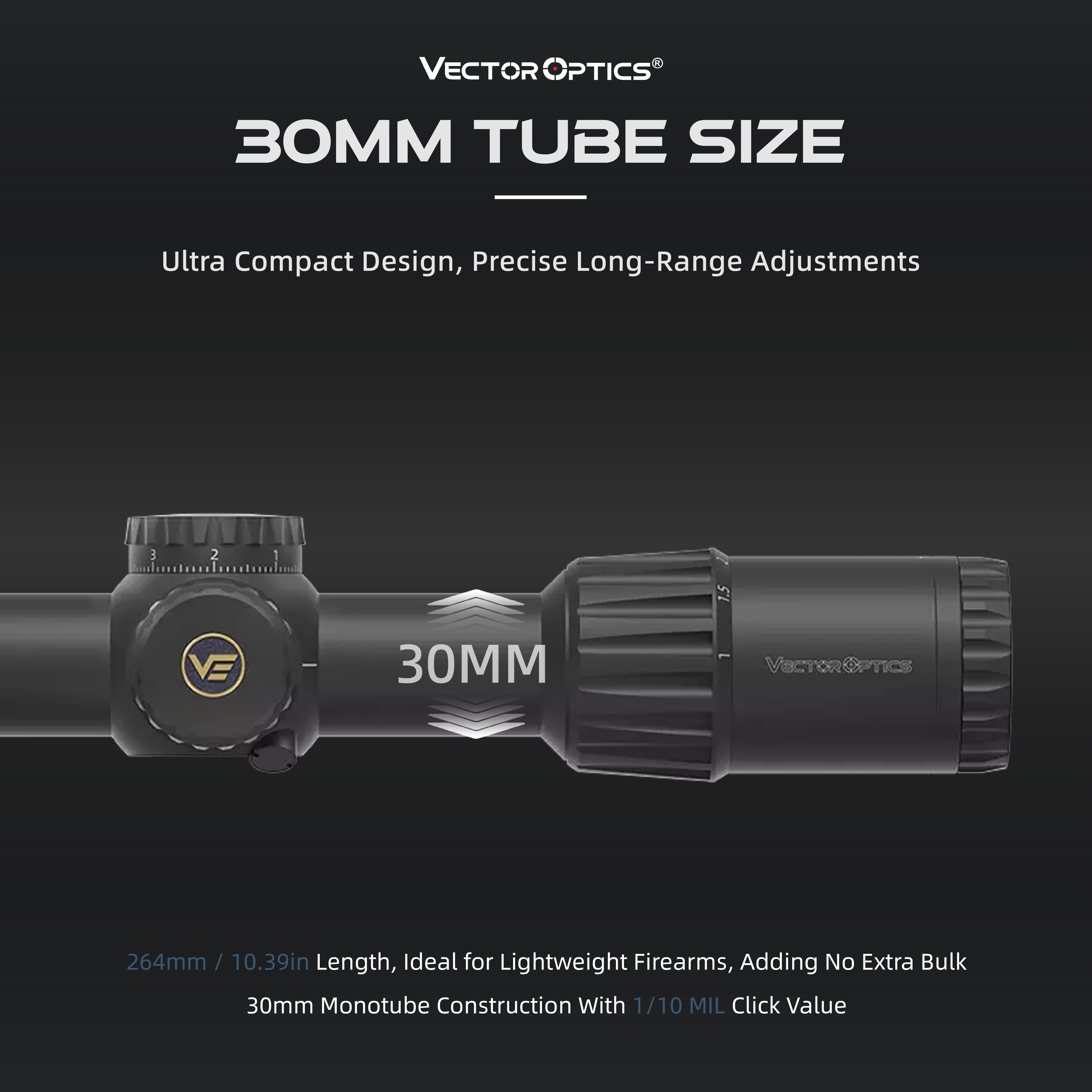 TAURON 1-6x24 SFP LPVO 30MM TUBE SIZE