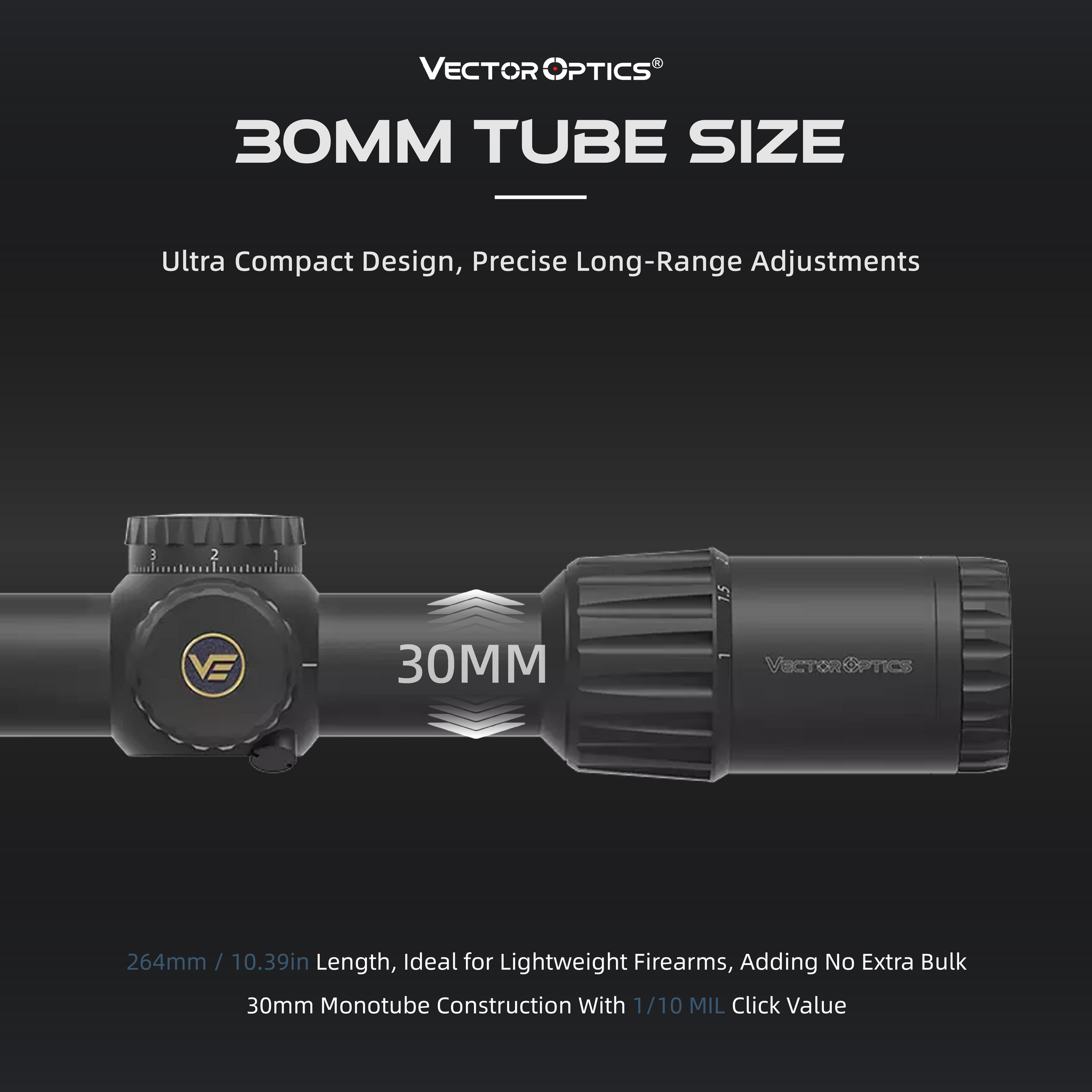 TAURON 1-6x24 SFP LPVO 30MM TUBE SIZE