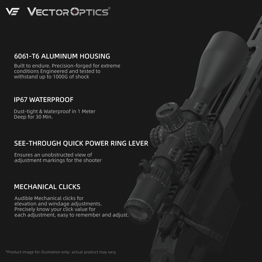 Vector Optics rifle scope Tauron 5-50x60 with feature