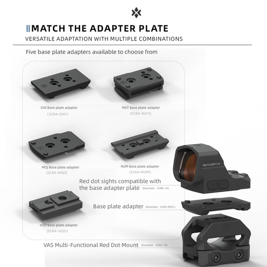 VAS™  Picatinny Riser Mount adapter plate