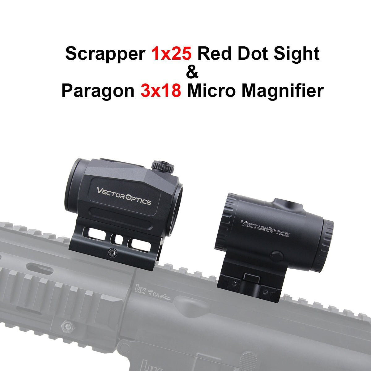 Scrapper Red Dot Sight With 3x Paragon Magnifier - Vector Optics US Online Store