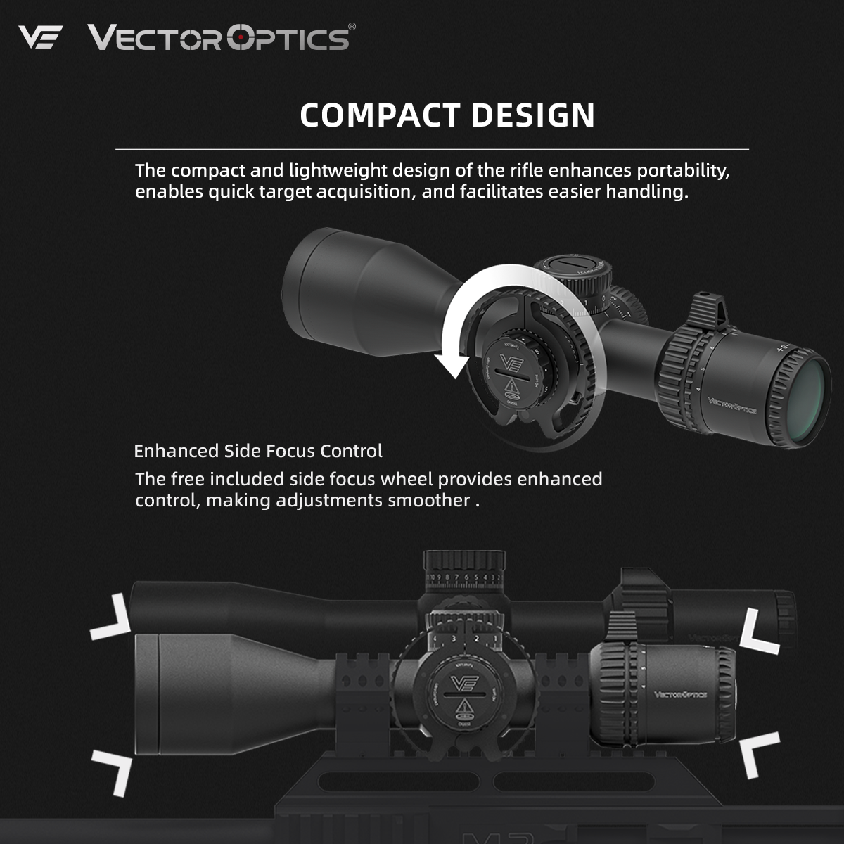Small Game Hunting | Veyron GenII 4-16x44 HD CTR FFP FT/HFT Rifle Scope (SCFF-73)