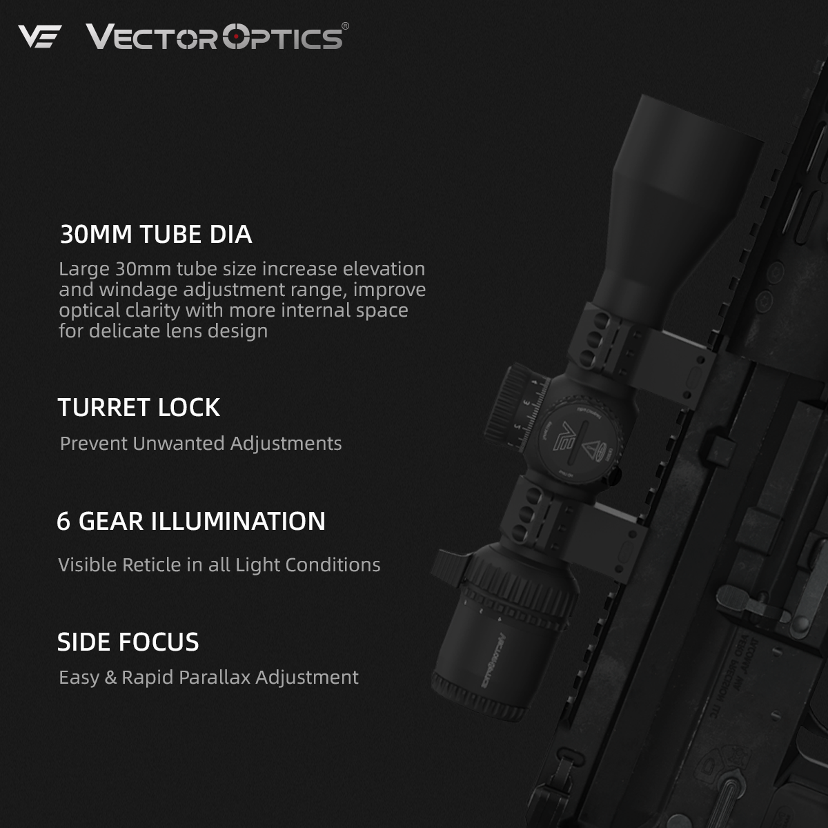 Small Game Hunting | Veyron GenII 4-16x44 HD CTR FFP FT/HFT Rifle Scope (SCFF-73)