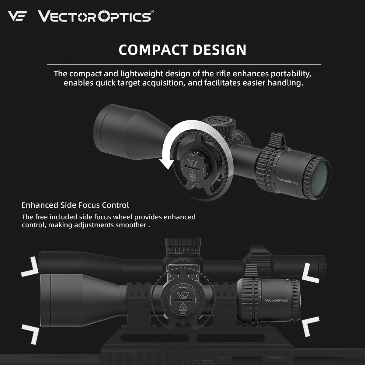 Small Game Hunting | Veyron GenII 4-16x44 HD DCR FFP MPVO FT/HFT Rifle Scope (SCFF-78)