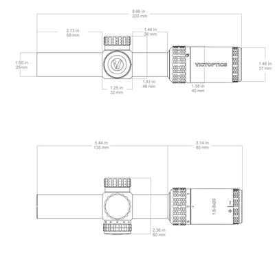 VictOptics SOI 1.5 - 5x20 Riflescope - Vector Optics US Online Store