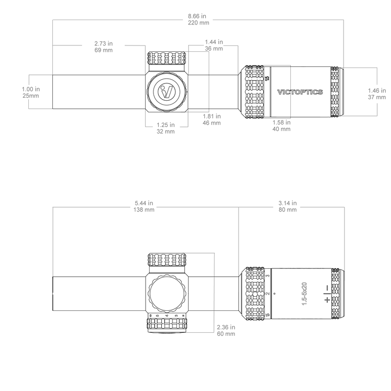 VictOptics SOI 1.5 - 5x20 Riflescope - Vector Optics US Online Store
