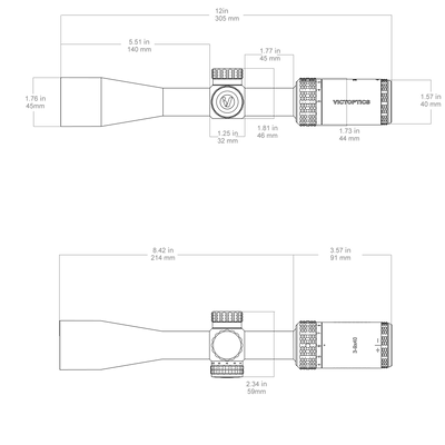 VictOptics SOI 3 - 9x40 Riflescope - Vector Optics US Online Store