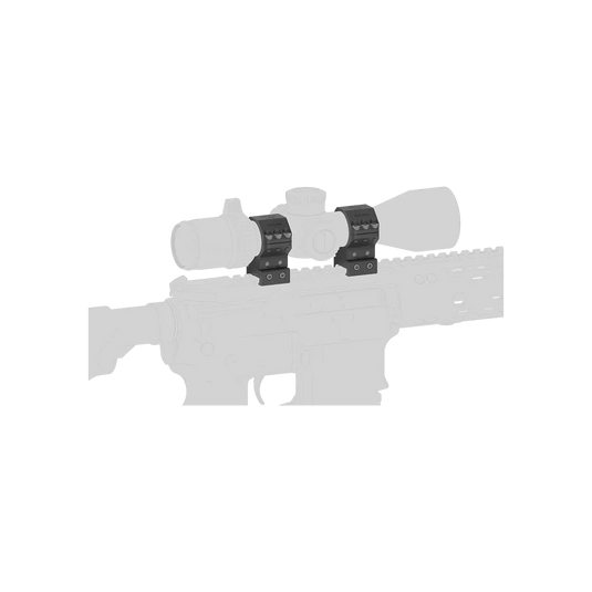 X-ACCU 30mm Adjustable Elevation Picatinny Scope Rings (XASR-3041)