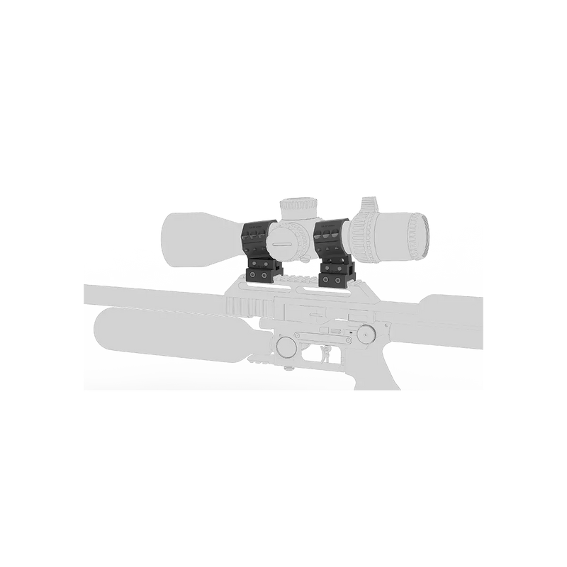 Load image into Gallery viewer, X-ACCU 30mm Adjustable Elevation Picatinny Scope Rings (XASR-3041)
