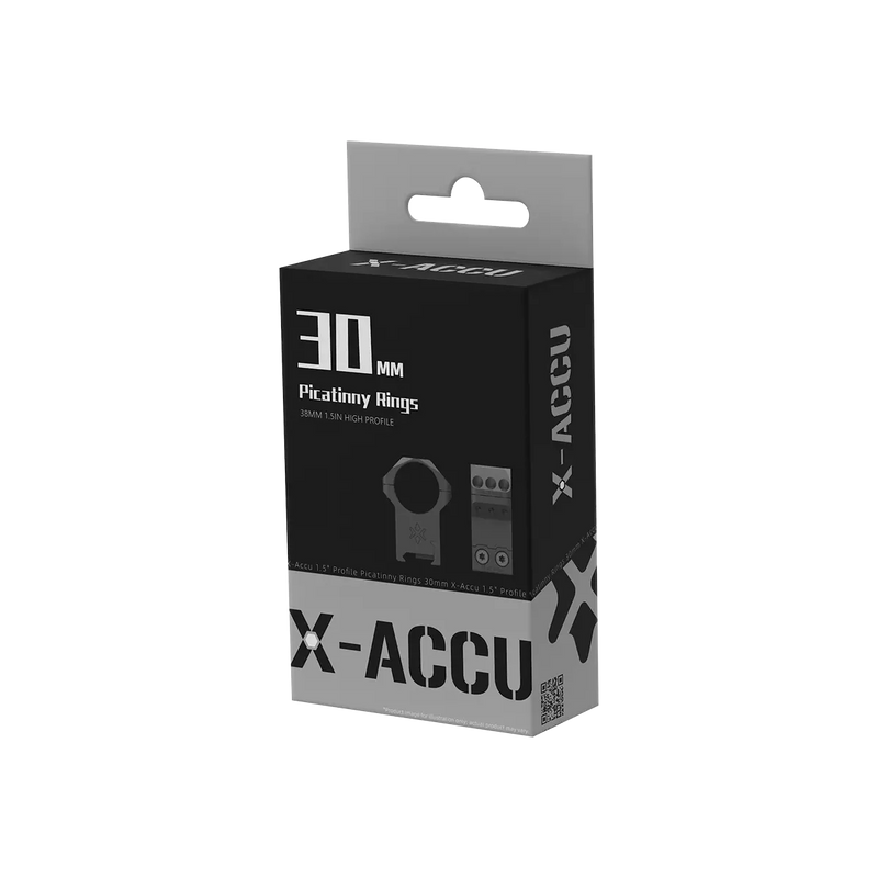 Load image into Gallery viewer, 30mm X-Accu 1.5" High Profile Picatinny Scope Rings (XASR-3053)
