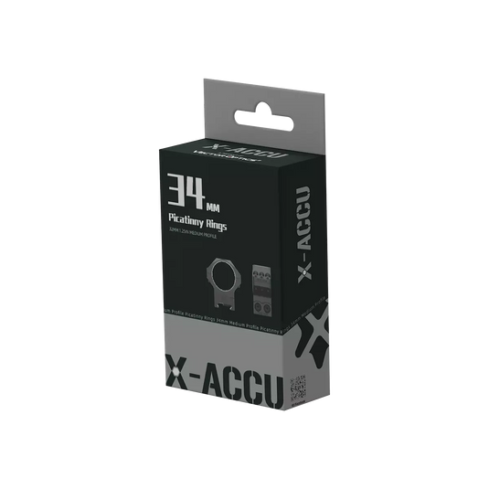 34mm X-ACCU  Low/Medium/High Profile Picatinny Scope Ring (XASR-3453)