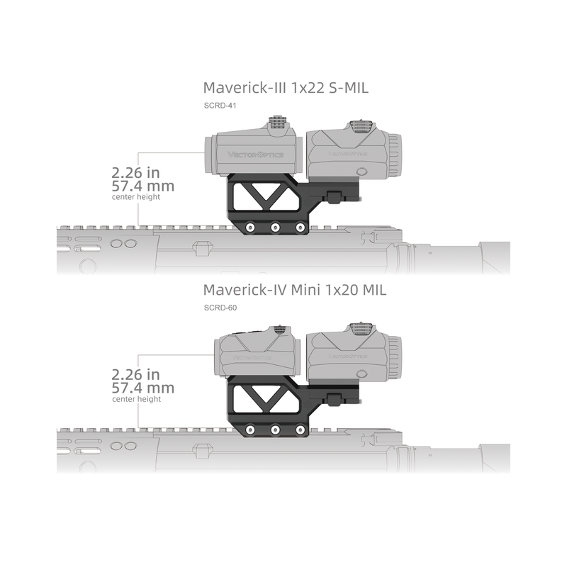 Load image into Gallery viewer, One-Piece Picatinny Mount for Maverick Red Dot and Magnifier (XASR-RM01)

