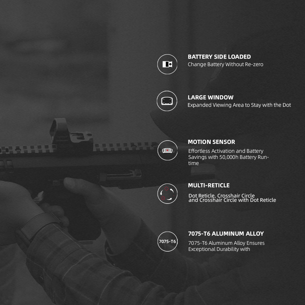 Multi-Reticle | Frenzy F3 26x32 Multi Reticle IPSC Red Dot Sight (SCRD-M79) | GIN