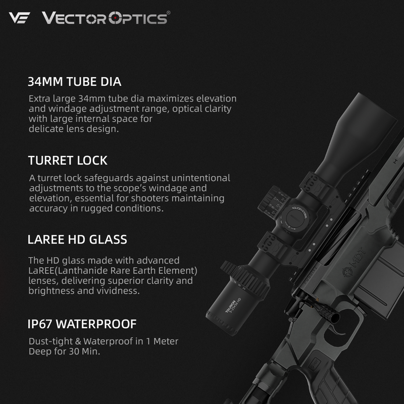Load image into Gallery viewer, Tauron 5-25x56 HD MIL FFP Rifle Scope PRS | Christmas Tree Reticle (SCFF-71)
