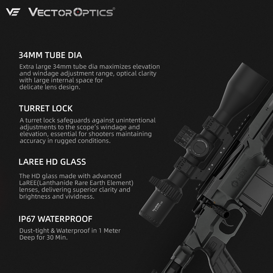 Tauron 5-25x56 HD MIL FFP Rifle Scope PRS | Christmas Tree Reticle (SCFF-71)