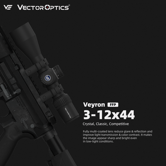 For AR15 / M4 | Veyron 3-12x44 MPVO FFP Air Rifle Scope (SCFF-21)