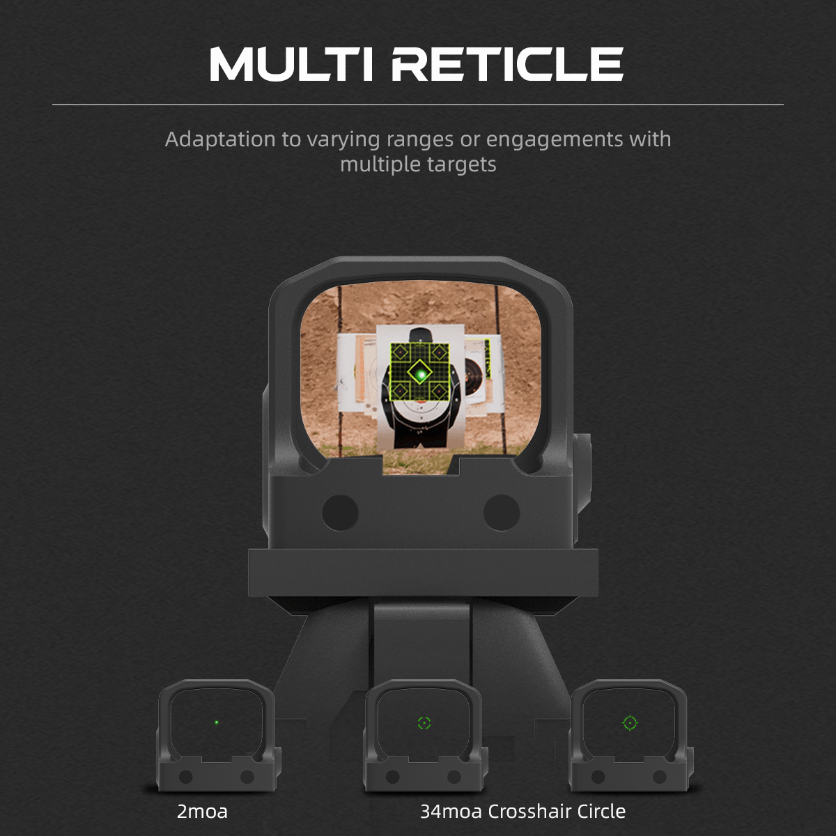 Multi-Reticle Green Dot | Frenzy FA 17x20 GMR Green Dot Sight EDC (SCRD-GM68) 