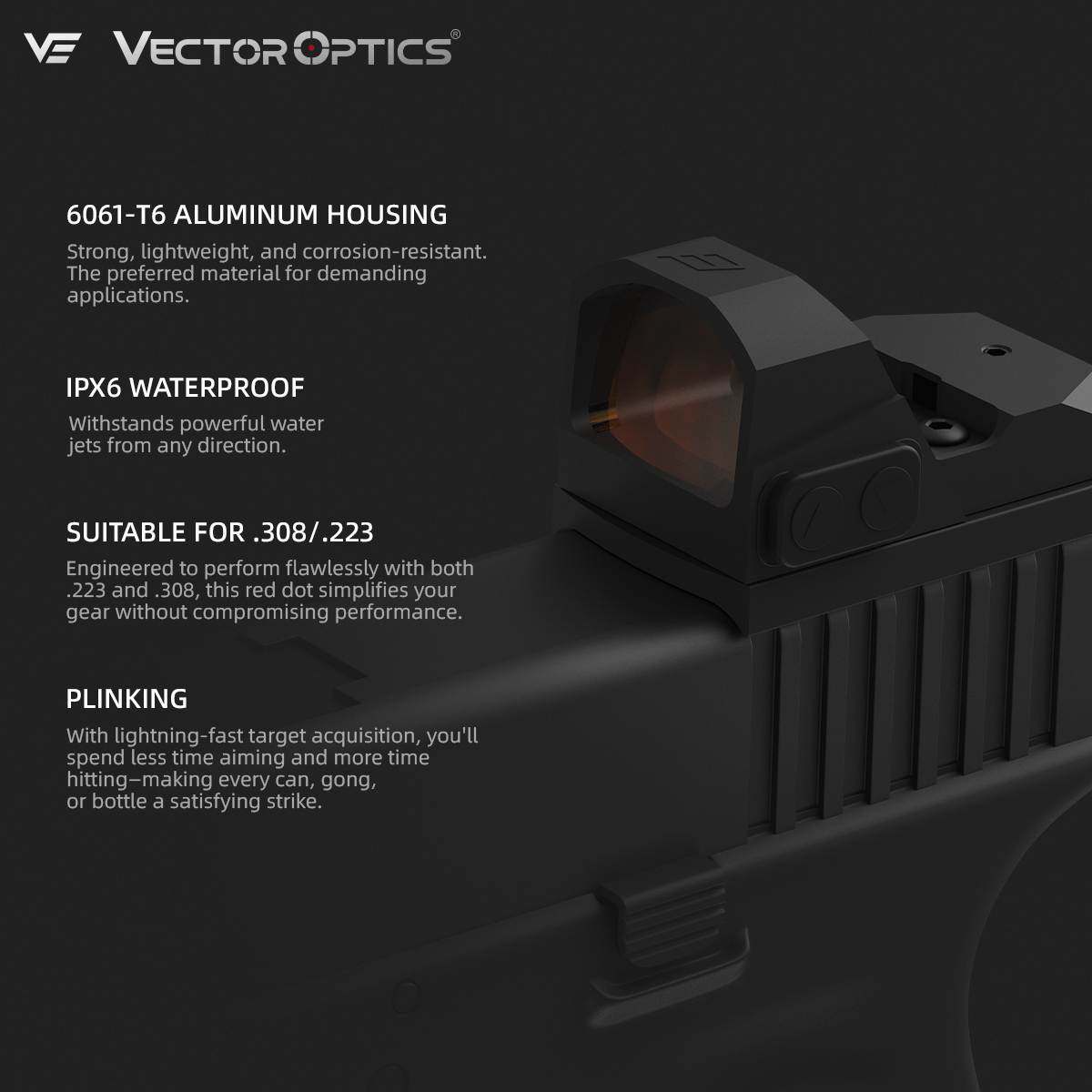 For Glock® 17/19 | Frenzy FM 1x17x24 3MOA Red Dot Sight (SCRD-19II) | TEK