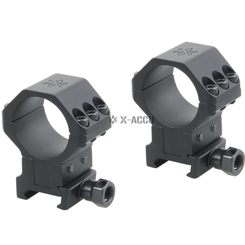 X-ACCU 30mm Adjustable Elevation Picatinny Rings