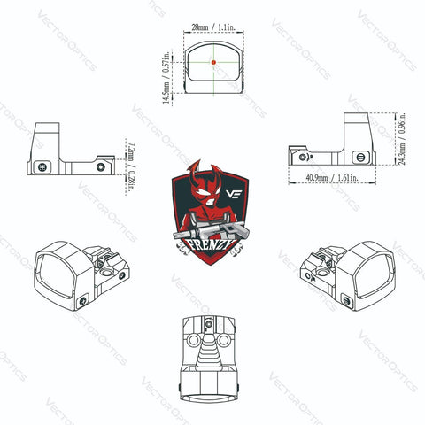 Frenzy-S 1x17x24 Mini Red Dot Sight FDE