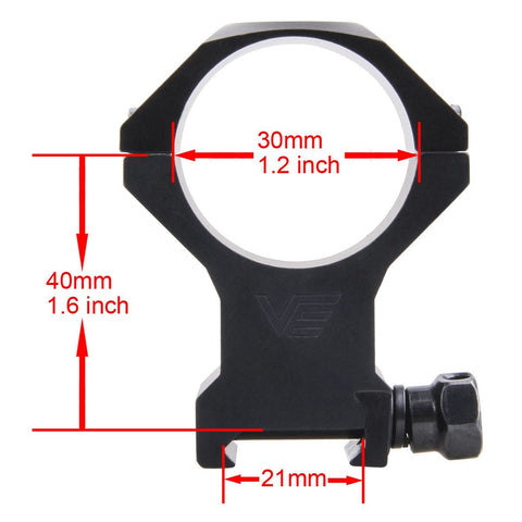 34mm X-ACCU Scope Ring High