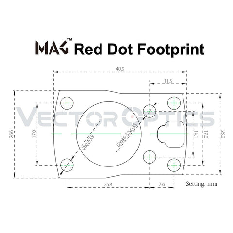 MGT Red Dot Sight Cantilever Picatinny Riser Mount