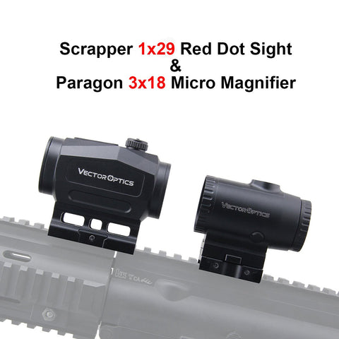 Scrapper Red Dot Sight With 3/5X Paragon Magnifier