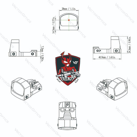 【chrisfromthe740】Frenzy-S 1x17x24 Mini Red Dot Sight