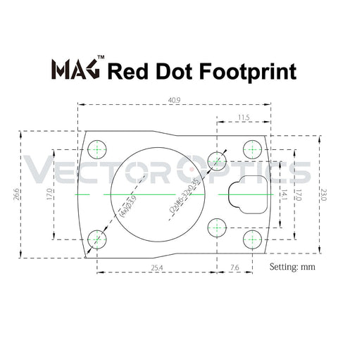 MGT Red Dot Sight Cantilever Weaver Polymer Mount